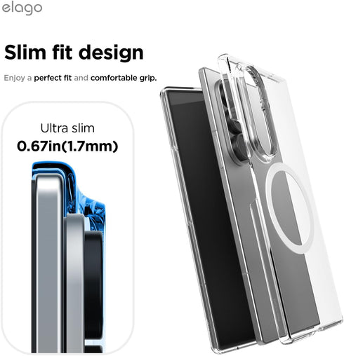elago Samsung Galaxy Z Fold 7 Case Magnetic Clear